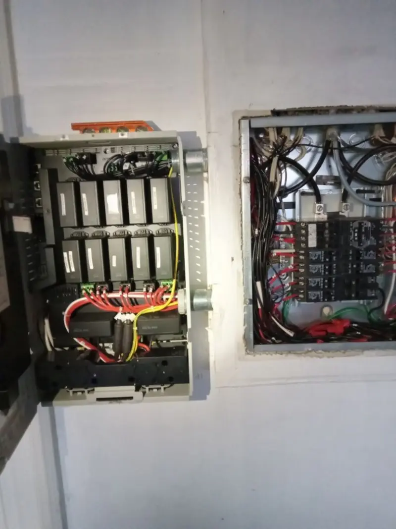 Electrical panel upgrade completed for Security Camera Wiring in Grafton